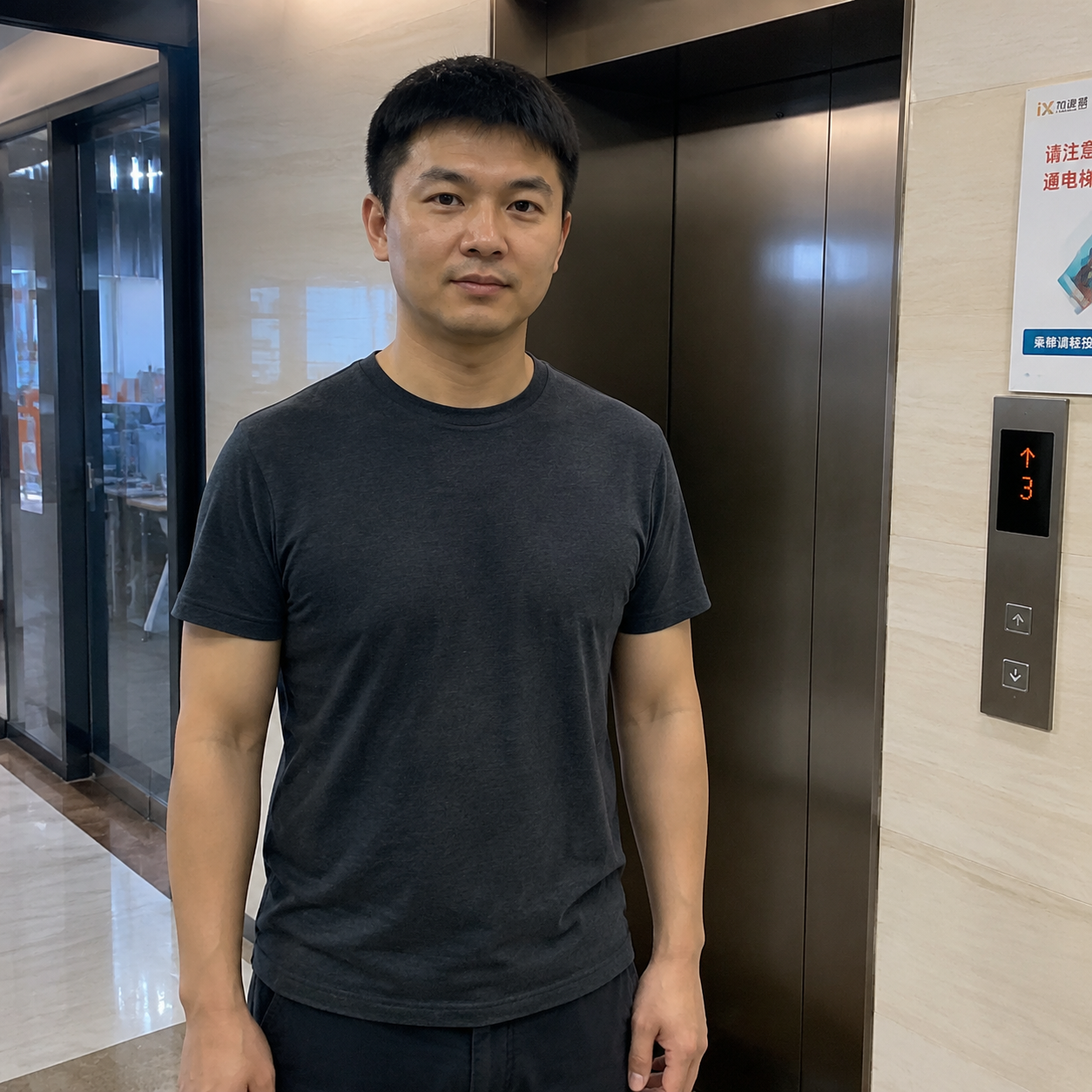 上传前示意图，东亚男性基础人像