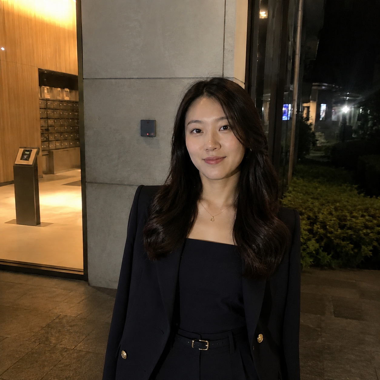 AI换装与发型联动后示意图，整体风格完成升级